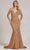 Nox Anabel R1071 - V-Neck Fully Sequin Evening Dress Evening Dresses 00 / Gold