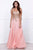 Nox Anabel Strapless Gold Lace Appliqued Long Gown 8291 CCSALE 2XL / Bashful Pink