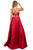 Nox Anabel - T406 Strappy Open Back Sleeveless Satin A-Line Gown Prom Dresses