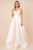 Nox Anabel - T406 Strappy Open Back Sleeveless Satin A-Line Gown Prom Dresses 4 / Cream