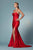 Nox Anabel - T481 Spaghetti Strap Scoop Neck High Slit Chiffon Gown Evening Dresses