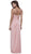 Nox Anabel - V-Neck Satin Long Evening Gown 8347 - 1 pc Rose In Size 3XL Available CCSALE 3XL / Rose