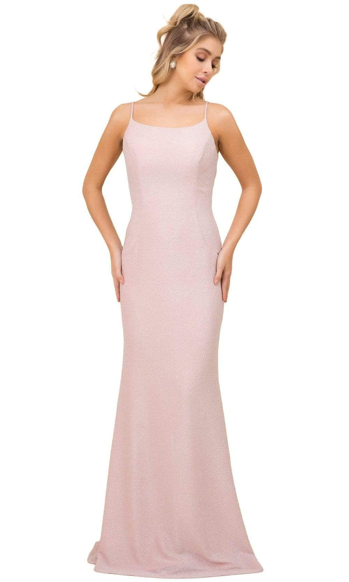 Nox Anabel - Wide Scoop Fitted Sheath Evening Dress C307 - 1 pc Rose In Size 4 Available CCSALE 4 / Rose