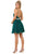 Nox Anabel - Y678 Plunging V-neck A-line Dress - 1 pc Green In Size L Available CCSALE