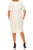 Phase Seven SCS706 - Jewel Neck Short Sleeved Ivory Formal Dress Special Occasion Dress