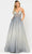 Poly USA 8350 - Sheer Beaded Ombre A-Line Prom Dress Prom Dresses