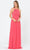 Poly USA 8396W - High Halter Neckline Long Gown Bridesmaid Dresses XS / Coral