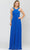 Poly USA 8554W - Crisscross Halter Neck Formal Dress Prom Dresses XS / Royal