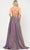 Poly USA 8556 - Glittered Deep V-neck A-Line Gown Special Occasion Dress