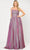 Poly USA 8574 - Sleeveless Iridescent A-Line Gown Special Occasion Dress XS / Magenta