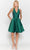 Poly USA 8734 - Collared Neckline Cocktail Dress Cocktail Dresses XS / Emerald