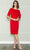 Poly USA 8772 - Quarter Sleeves Jersey Knee-Length Dress Semi Formal