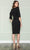 Poly USA 8772 - Quarter Sleeves Jersey Knee-Length Dress Semi Formal