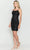 Poly USA 8808 - Straight -Across Neck Sleeveless Cocktail Dress Cocktail Dresses XS / Black