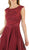 Poly USA - Cap Sleeve Embroidered Illusion Chiffon Gown 8254 - 1 pc Burgundy In Size S Available CCSALE S / Burgundy