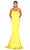 Portia and Scarlett - Dana Gown Satin Cowl Neck Gown Special Occasion Dress 24 / Yellow