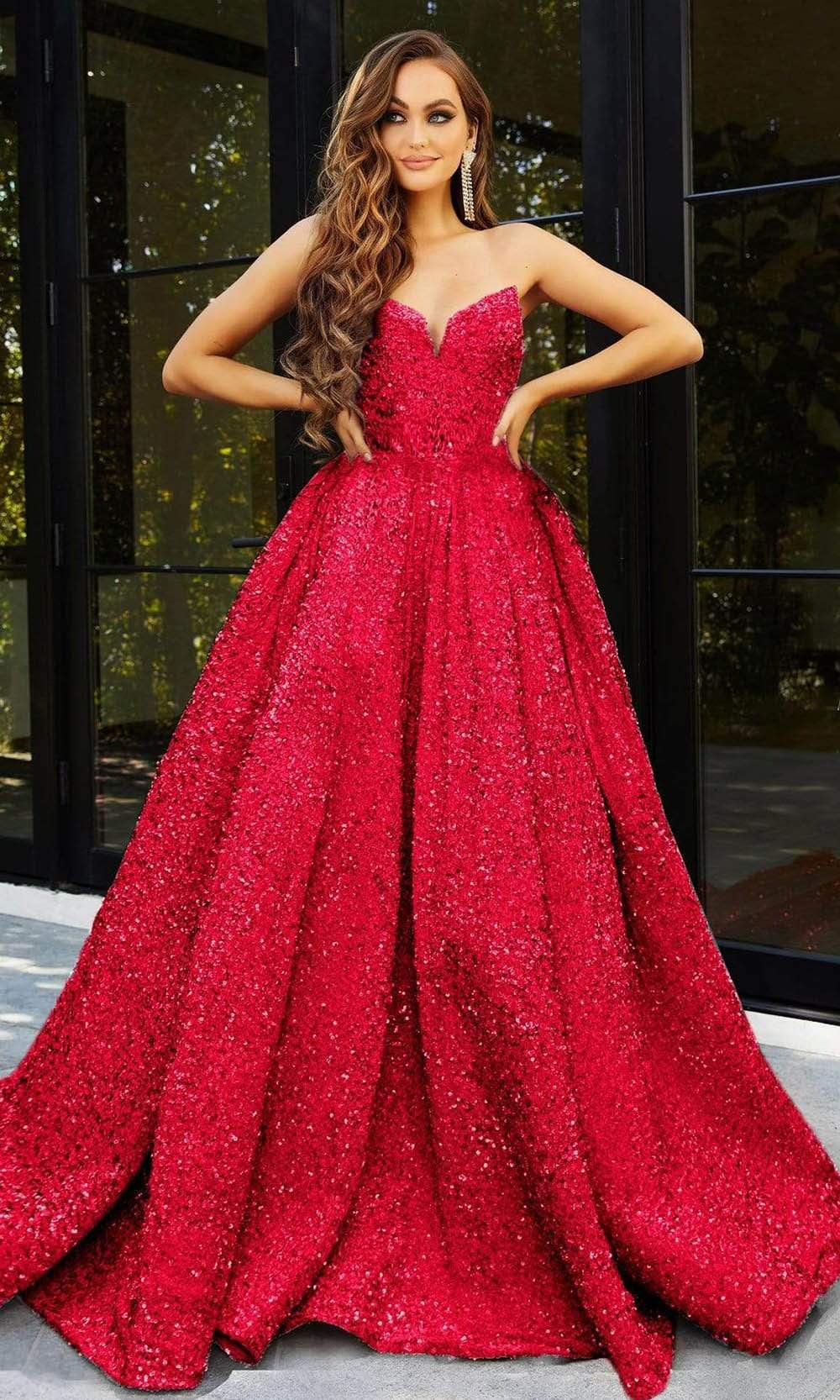 Portia and Scarlett - Ps21208B Strapless Sequin Ballgown – Couture Candy