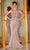 Portia and Scarlett - PS21413 Rhinestone Beaded Trumpet Illusion Gown Prom Dresses 0 / Silver-Nude