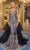 Portia and Scarlett - PS22067 Art Deco Sheath Gown With Overskirt Prom Dresses 0 / Black Nude