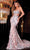 Portia and Scarlett - PS22120 Beaded Sleeveless Feathered Trumpet Gown Prom Dresses 0 / Stone