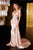 Portia and Scarlett - PS22122 Metallic Accent Neckline Trumpet Gown Prom Dresses