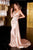 Portia and Scarlett - PS22122 Metallic Accent Neckline Trumpet Gown Prom Dresses