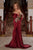 Portia and Scarlett - PS22122 Metallic Accent Neckline Trumpet Gown Prom Dresses