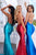 Portia and Scarlett - PS22185 Beaded Applique Open Back Satin Gown Prom Dresses