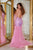 Portia and Scarlett - PS22336 Sequined Feather Fringed Mermaid Gown Prom Dresses