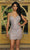 Portia and Scarlett - Ps22439C Scoop Beaded Cocktail Shiny Dress Special Occasion Dress 18 / Silver Nude