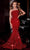 Portia and Scarlett PS22526 - Asymmetrical Neck Mermaid Gown Special Occasion Dress 0 / Red