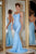 Portia and Scarlett - PS22806 Beaded Cowl Neck Fitted Gown Prom Dresses