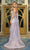 Portia and Scarlett - Ps22923 Asymmetric High Slit Beaded Gown Special Occasion Dress 18 / Mauve