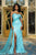 Portia and Scarlett - PS22934 Embellished Allover Slit Long Dress Prom Dresses 0 / Aqua