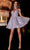 Portia and Scarlett PS23006 - Beaded V-Neck Cocktail Dress Special Occasion Dress 0 / Lilac