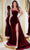 Portia and Scarlett PS23030 - Bejeweled Velvet Evening Gown Special Occasion Dress 0 / Burgundy