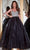 Portia and Scarlett PS23035 - Sleeveless Beaded Ballgown Prom Dresses 0 / Black-Silver