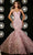 Portia and Scarlett PS23047 - Glittered V-Neck Mermaid Evening Gown Evening Dresses 0 / Pink