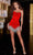 Portia and Scarlett PS23178 - Cowl Neck Beaded Hem Cocktail Dress Special Occasion Dress 0 / Red