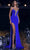 Portia and Scarlett PS23219 - V-Neck Beaded Accent Evening Gown Special Occasion Dress 0 / Cobalt