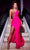 Portia and Scarlett PS23223 - Beaded Draper Prom Gown Prom Dresses 0 / Hot Pink