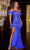Portia and Scarlett PS23232 - High-Low Feathered Party Dress Special Occasion Dress 0 / Cobalt