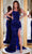 Portia and Scarlett PS23287 - Dual Strap Glittered Prom Gown Prom Dresses 0 / Cobalt