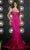 Portia and Scarlett PS23345 - Beaded Asymmetrical Prom Gown Special Occasion Dress 0 / Hot Pink