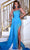 Portia and Scarlett PS23364 - Asymmetric Strapless Prom Gown Special Occasion Dress 0 / Blue