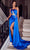 Portia and Scarlett PS23401 - Beaded Cutout Sheath Prom Gown Special Occasion Dress 0 / Cobalt