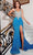 Portia and Scarlett PS23642 - Shimmering Two Tone Dress Special Occasion Dress 0 / Blue Silver