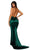 Portia and Scarlett - PS5050 V Neck Backless Fitted Satin Evening Gown Prom Dresses