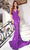 Portia and Scarlett - V-Neck Crisscross Back Evening Gown PS23519 - 1 pc Purple In Size 6 Available CCSALE 6 / Purple