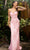 Primavera Couture - 11048 Floral Beaded Sweetheart Strapless Long Dress Special Occasion Dress 0 / Pink